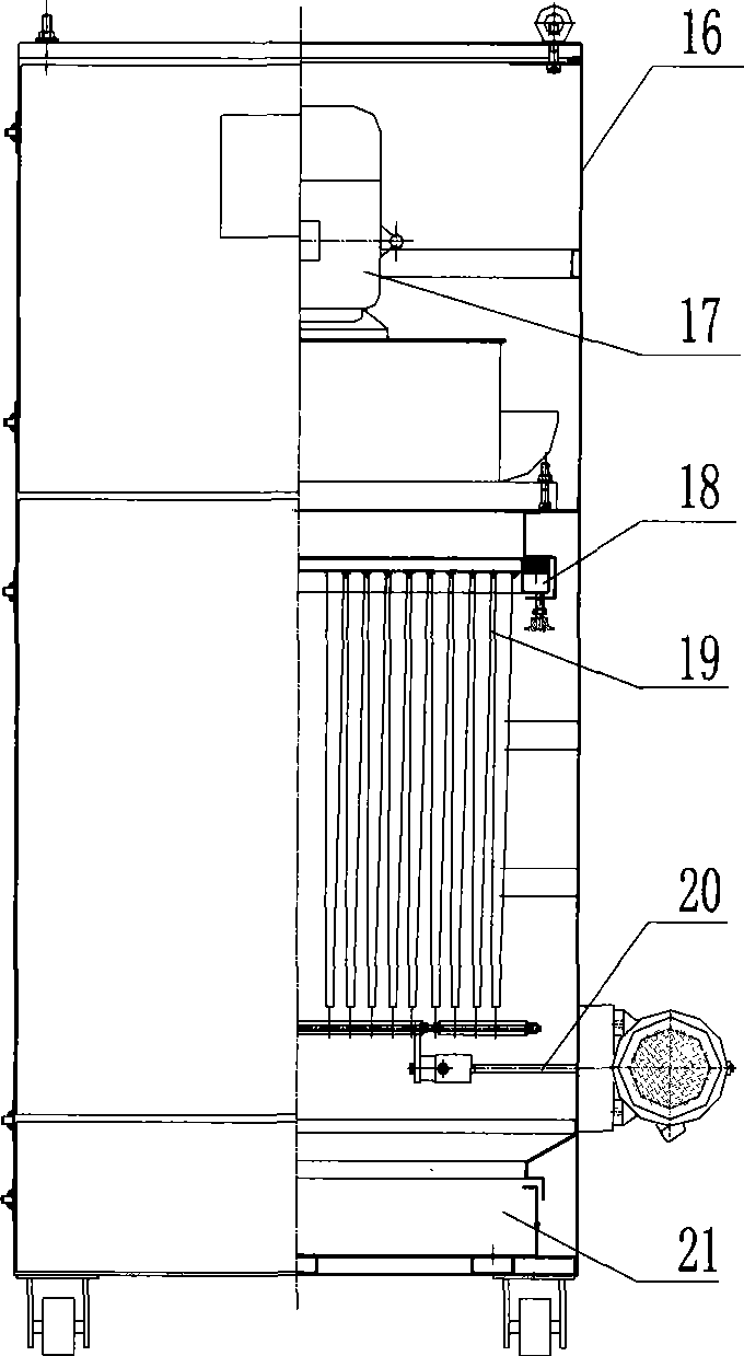 Efficient filter-bag dust separation device