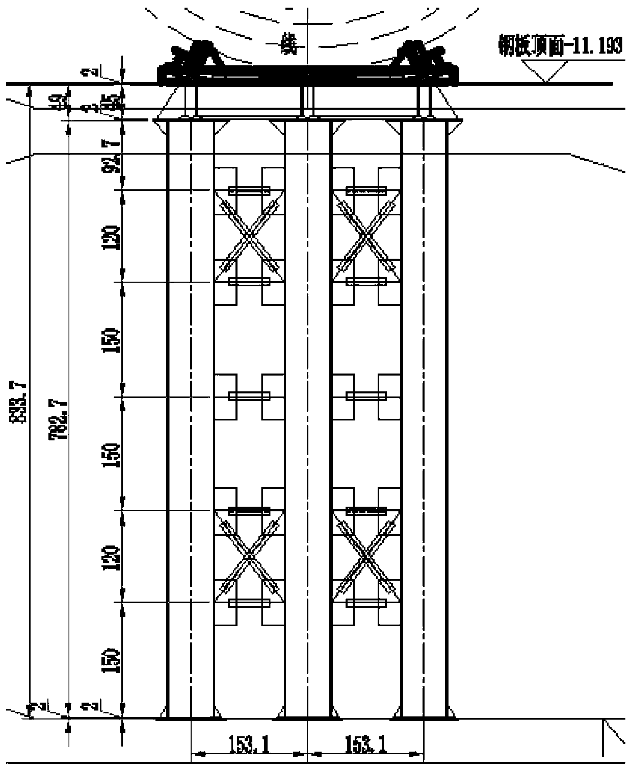 Shield machine receiving steel platform