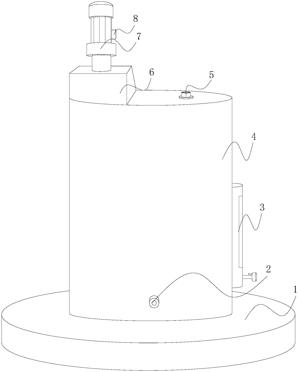 Efficient stirring device for paint production