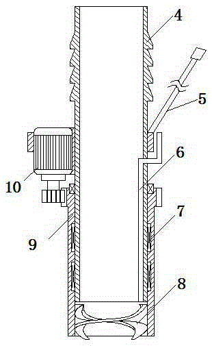 Sludge suction system of sewage suction truck