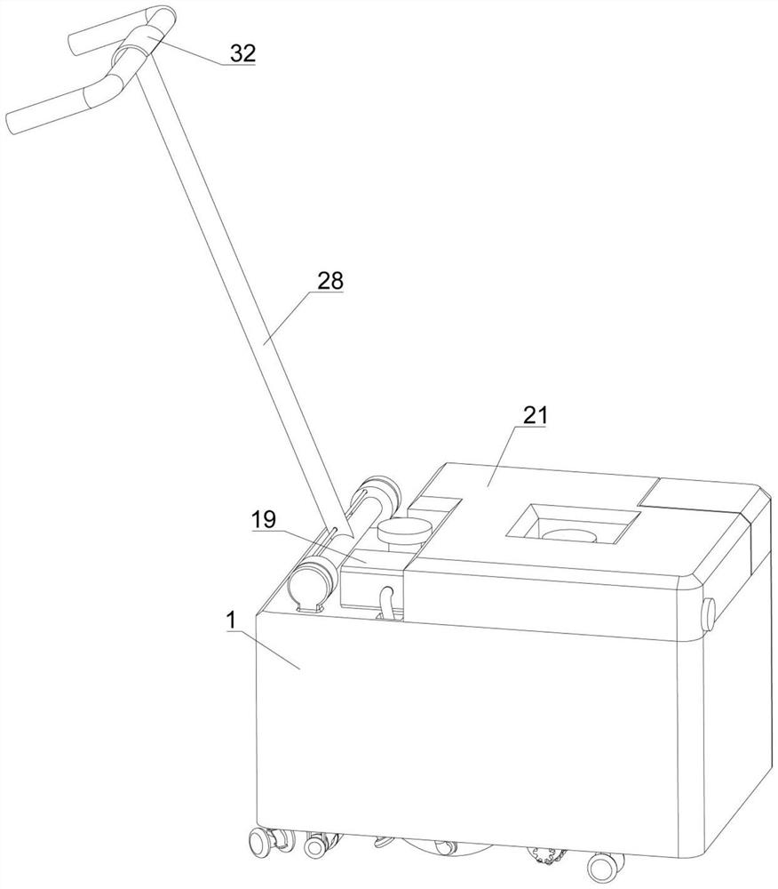 Rapid ground disinfecting and cleaning device for operating room