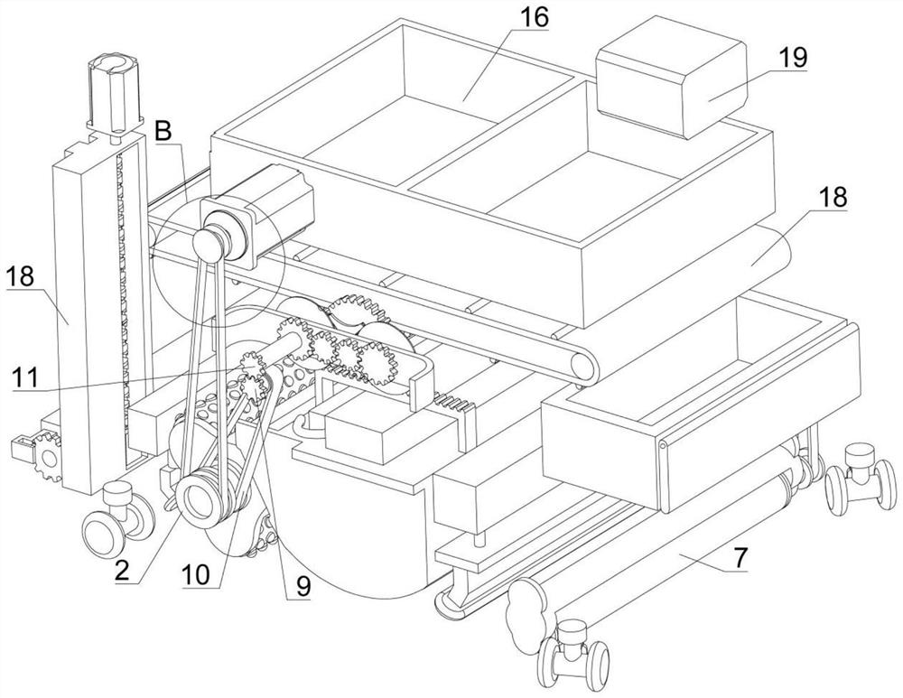 Rapid ground disinfecting and cleaning device for operating room