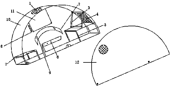 Cambered case with good heat dissipation