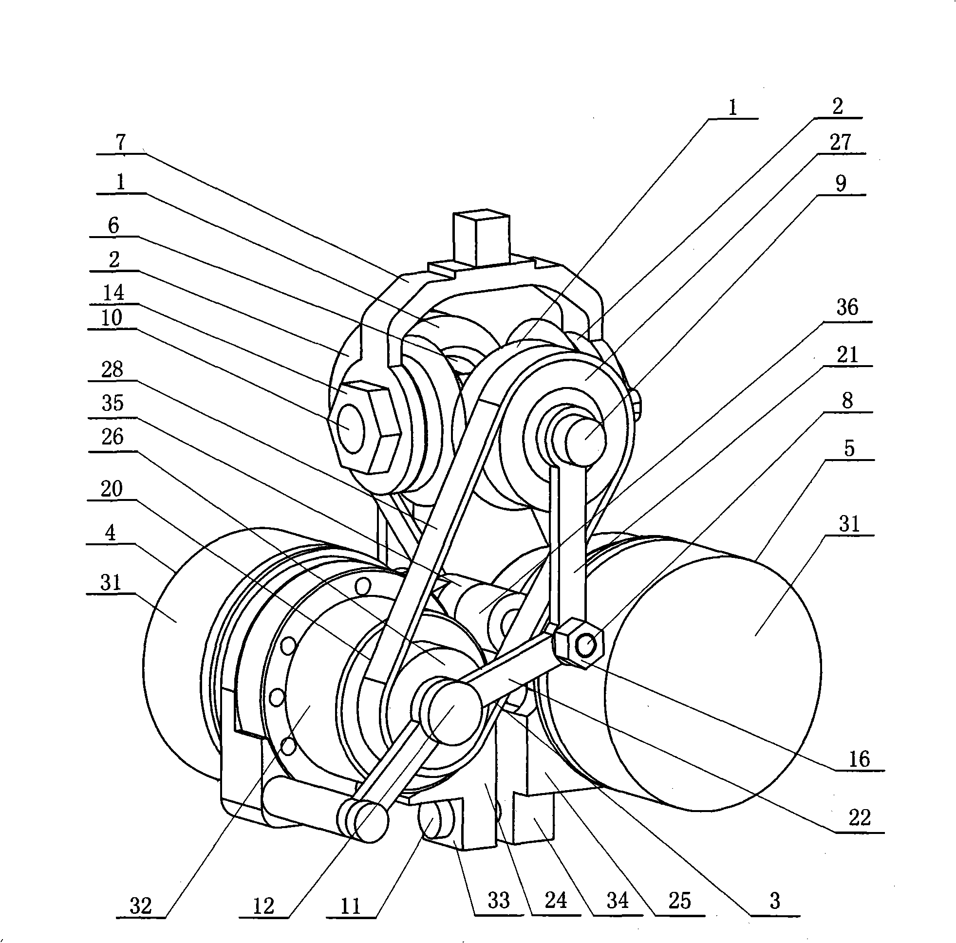 Finger base joint transmission mechanism of dexterous robot hand with adjustable pre-tightening and transmission inter space