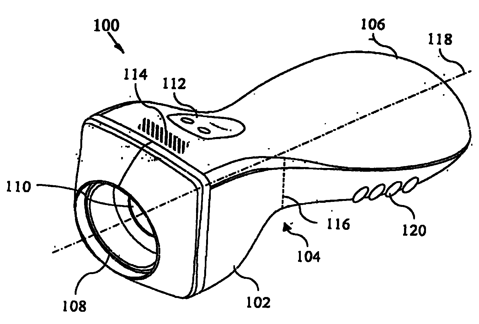 An ergonomic camera handle for an endoscopic imaging device