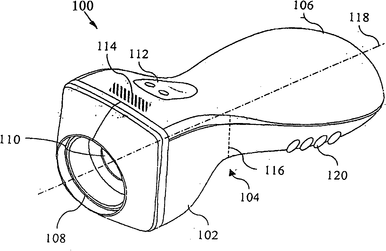 An ergonomic camera handle for an endoscopic imaging device