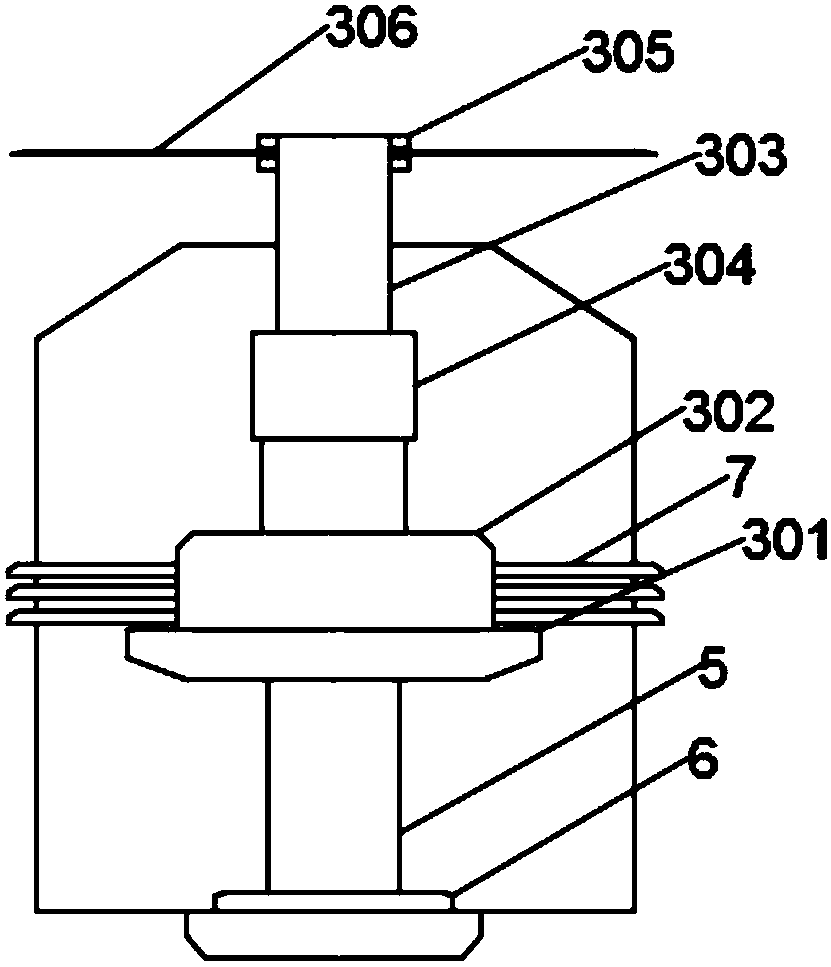 Six-shaft rotating device of aircraft