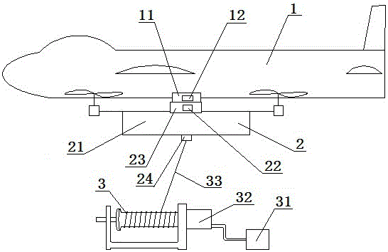 Multi-rotor aircraft with electric wire supplying power and application of multi-rotor aircraft