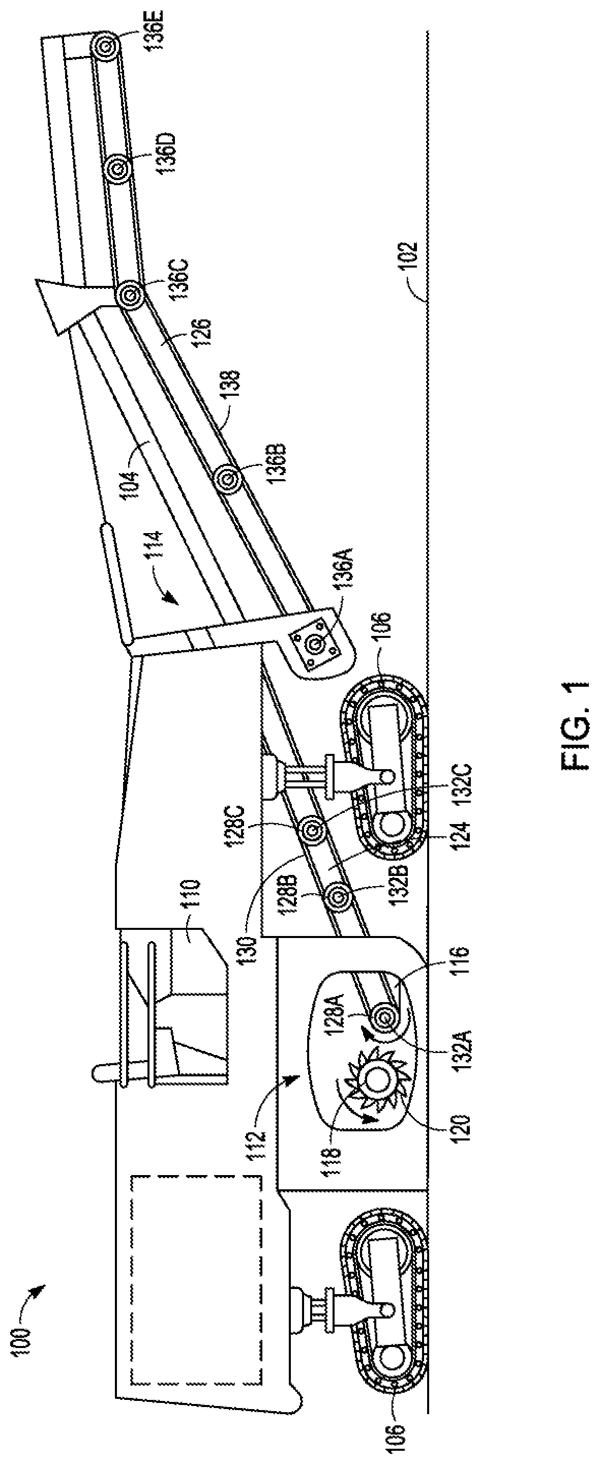 Cold planer with self-adjusting conveyor system