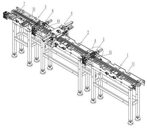 Detection conveying line and detection conveying method for refractory bricks