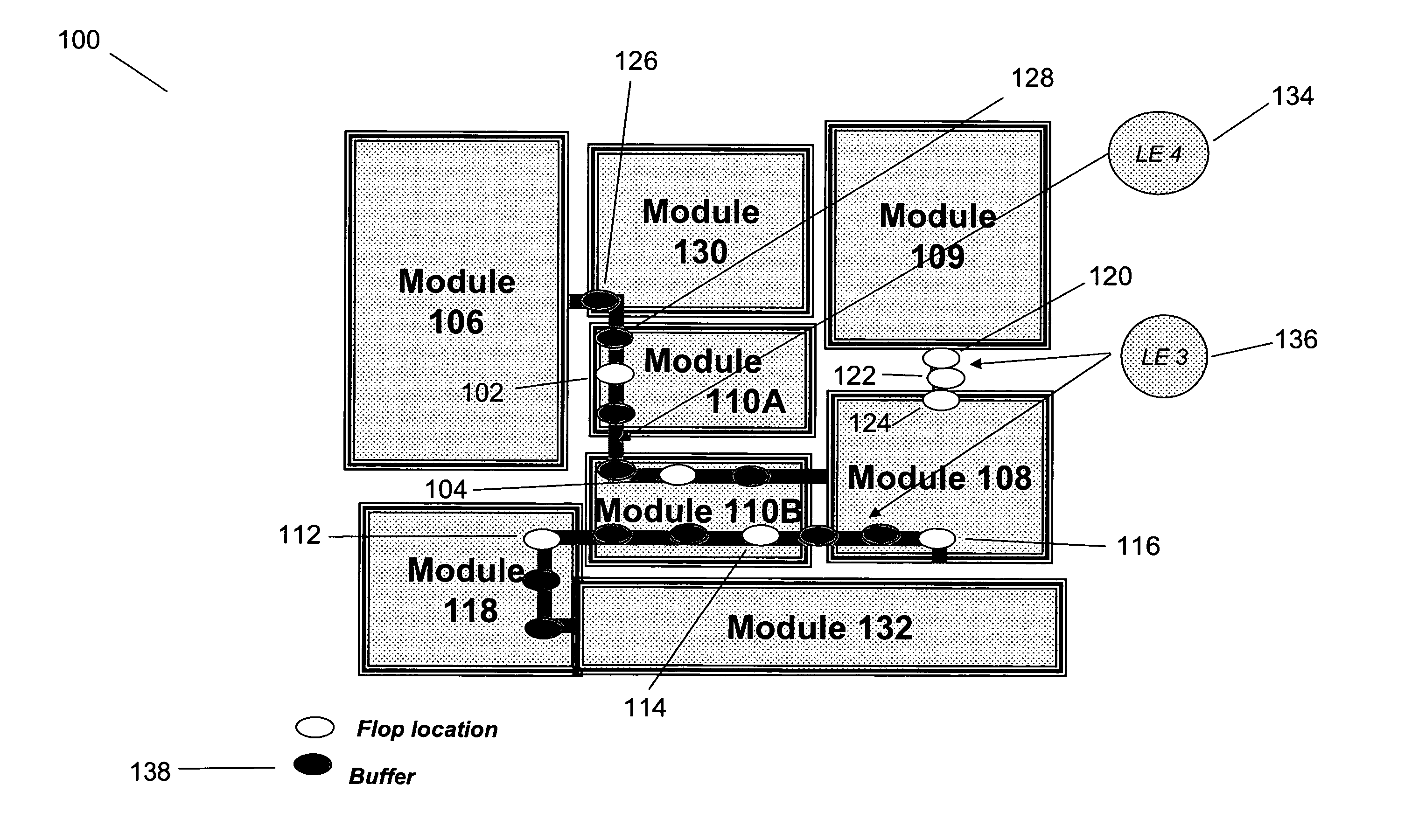 Integrated Circuit Chip With Repeater Flops and Method for Automated Design of Same