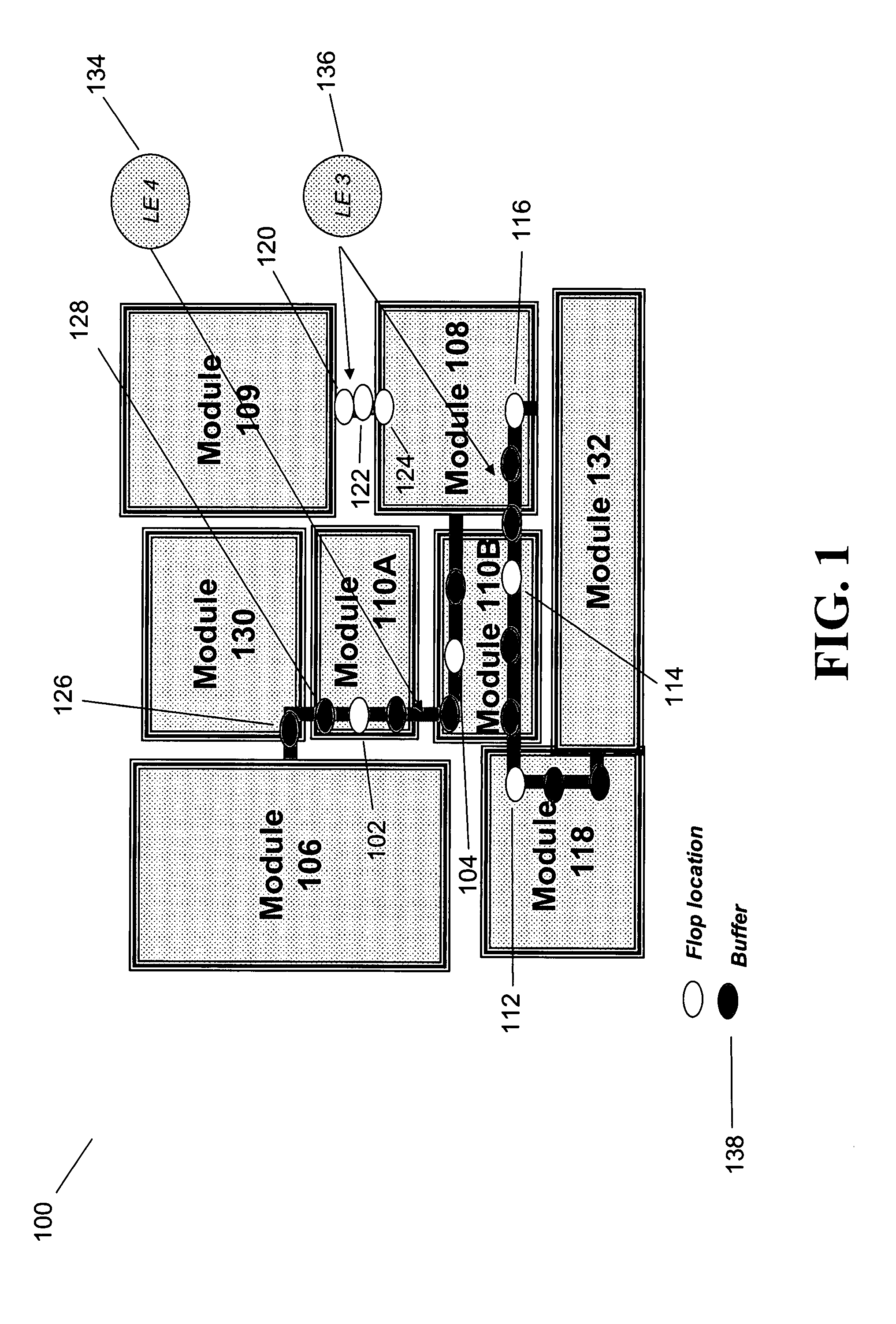 Integrated Circuit Chip With Repeater Flops and Method for Automated Design of Same