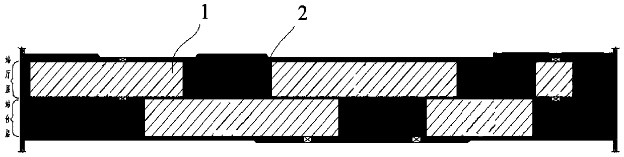 Method for chiseling mid-partition of underground engineering group pit