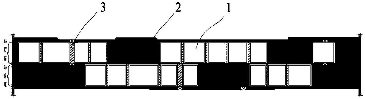 Method for chiseling mid-partition of underground engineering group pit