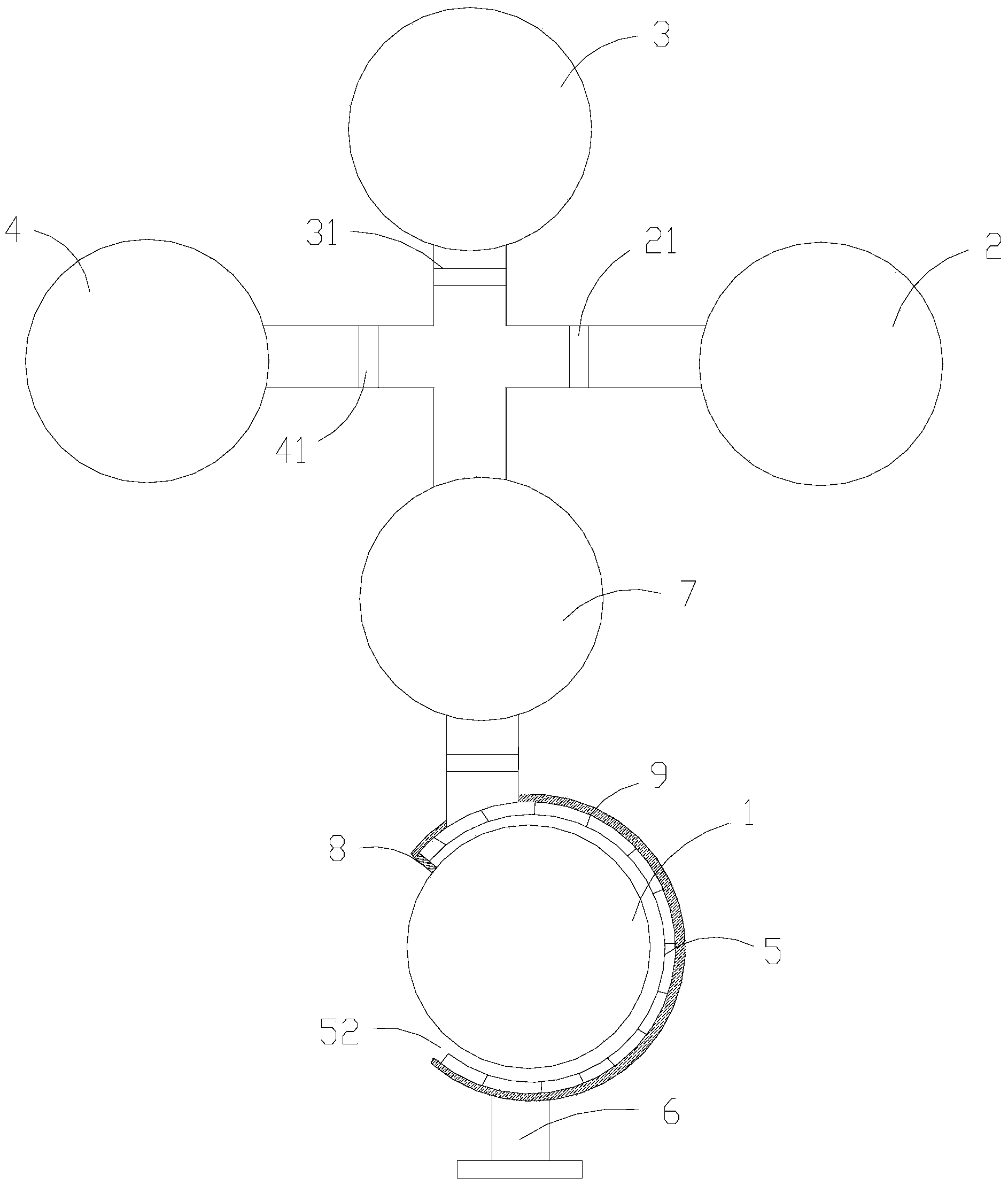 Rotary kiln outer drum waste heat collecting system and collecting method thereof