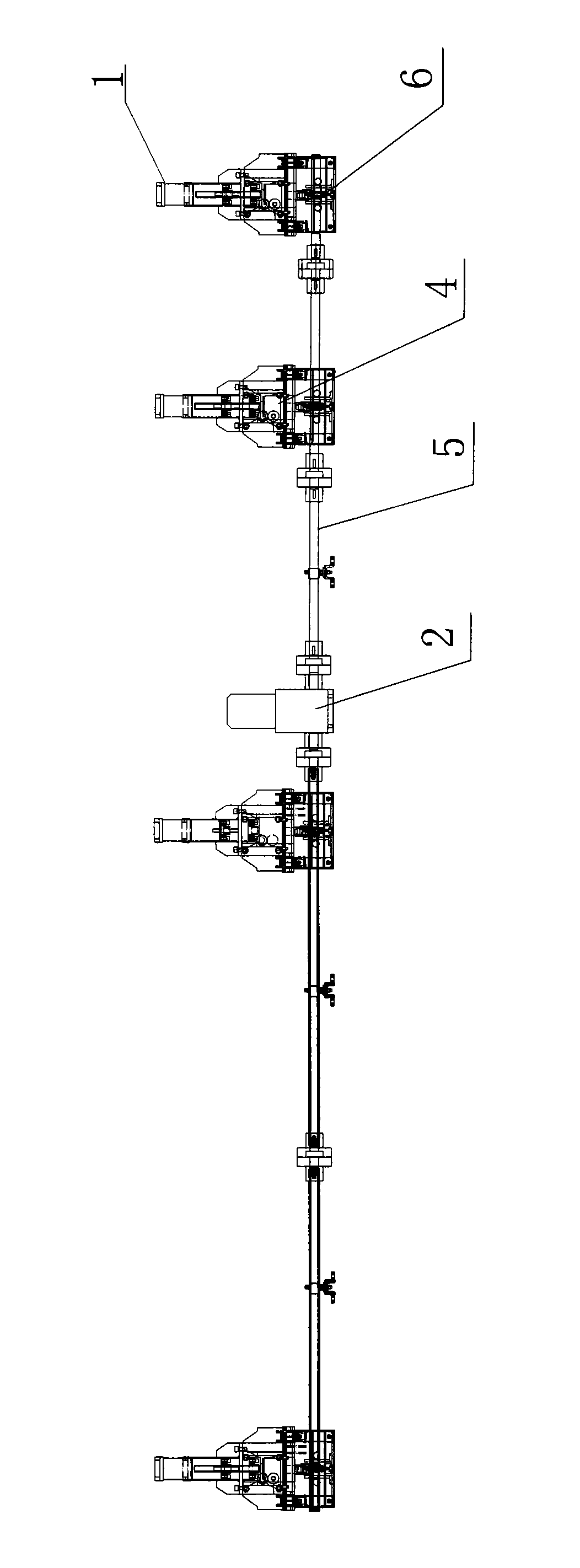 Pipe prefabrication transverse automatic conveying system