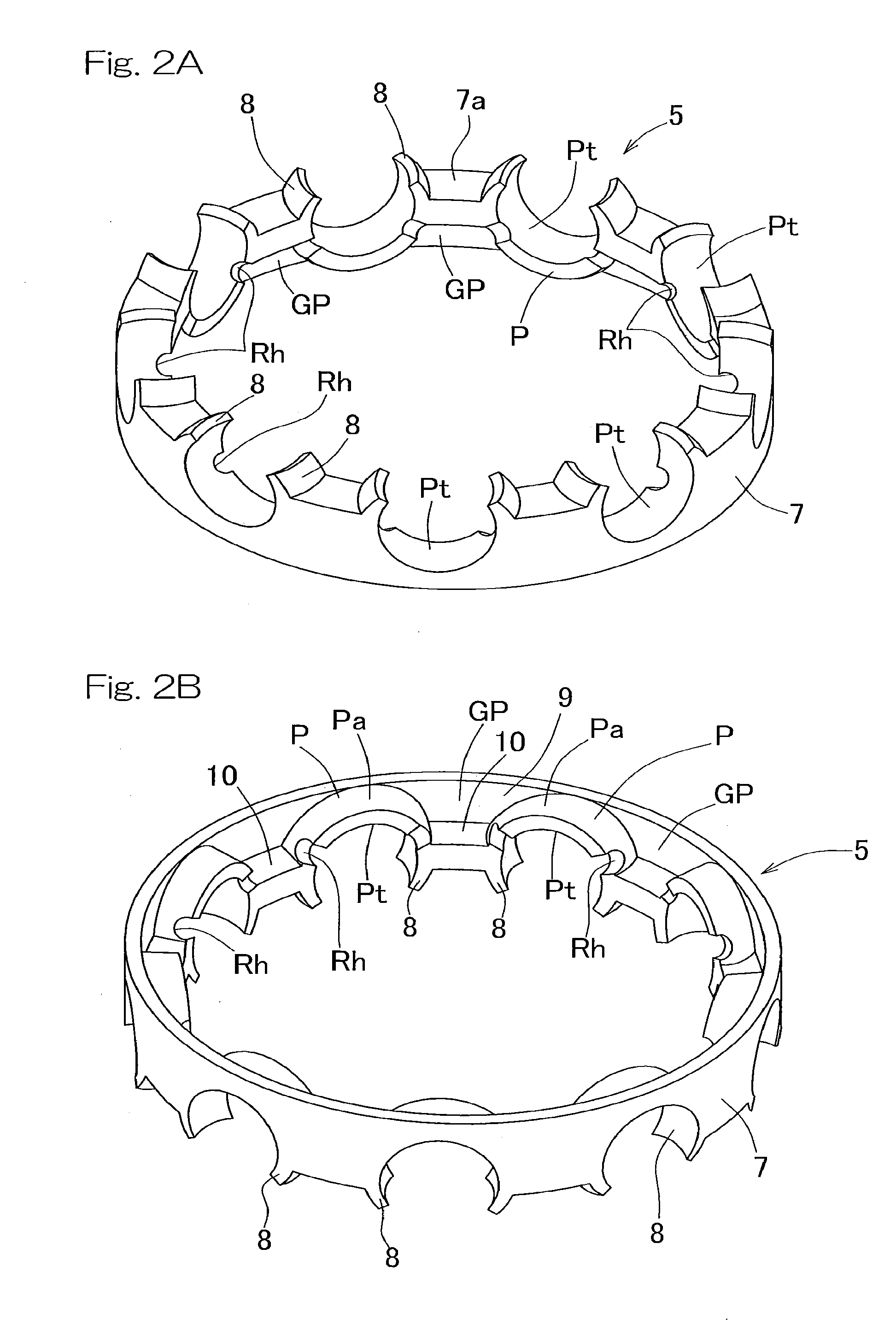 Rolling bearing and crown-shaped retainer