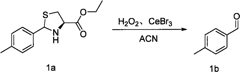 Green method for converting thiazolidine derivative into carbonyl compound