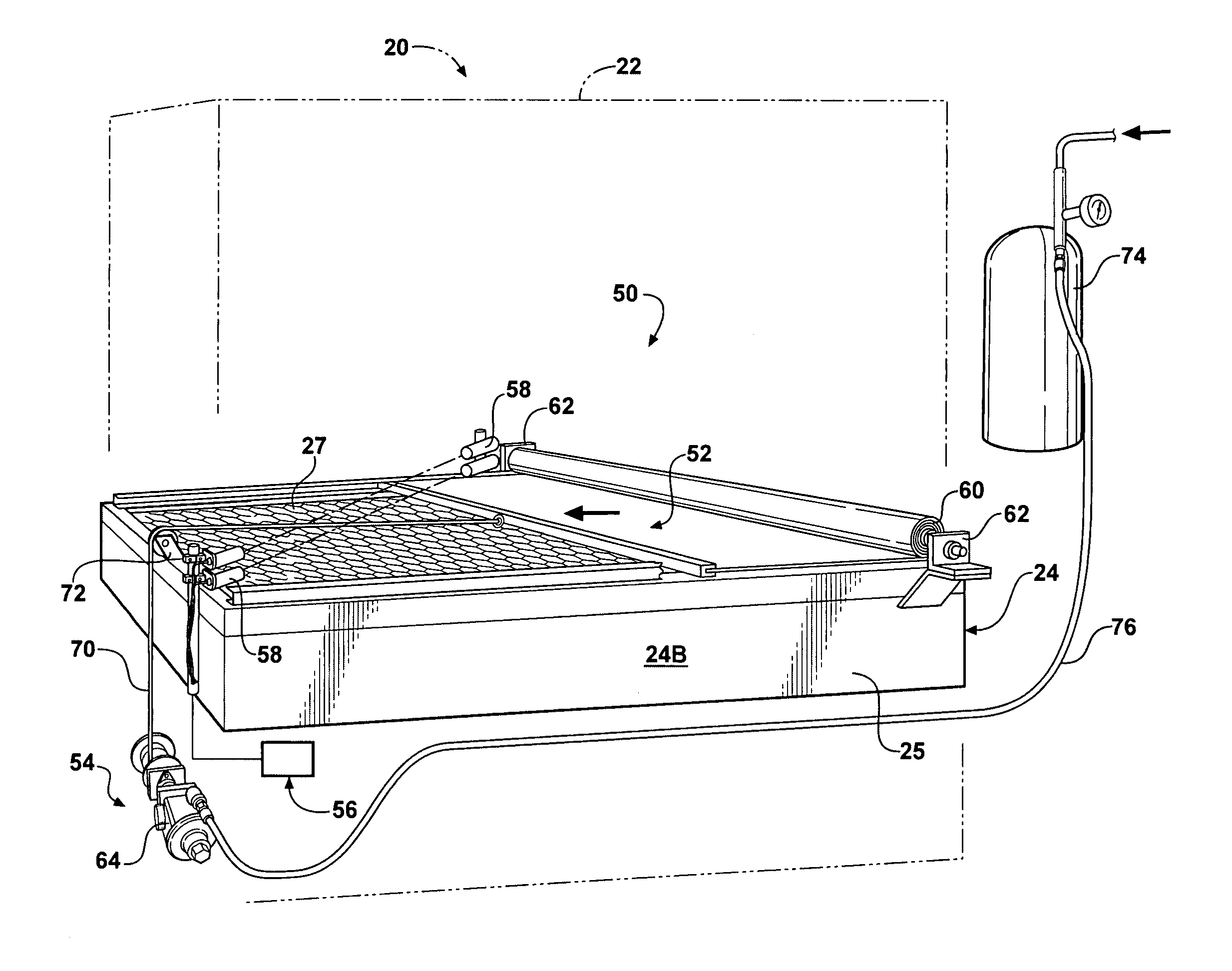 Oven protection system for a thermo-forming machine