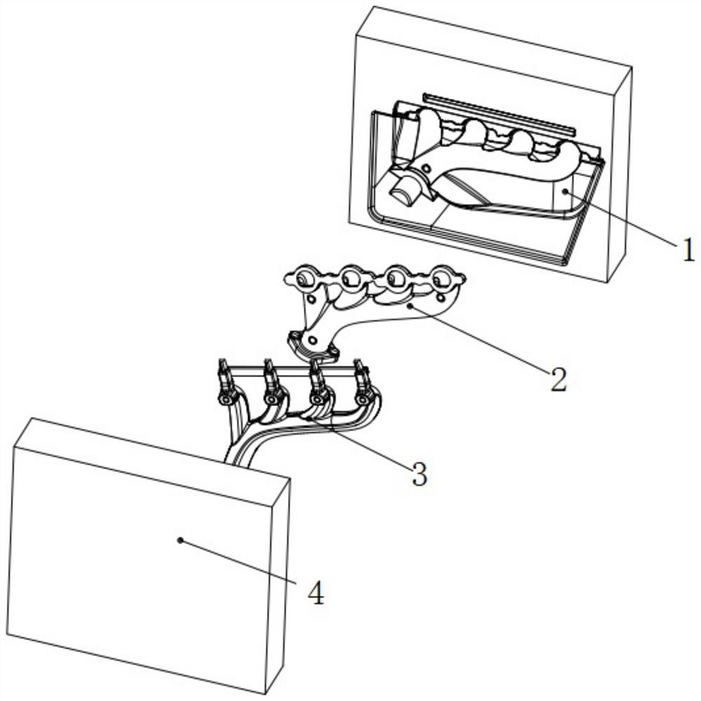 Cast iron material for automobile manifold and automobile manifold