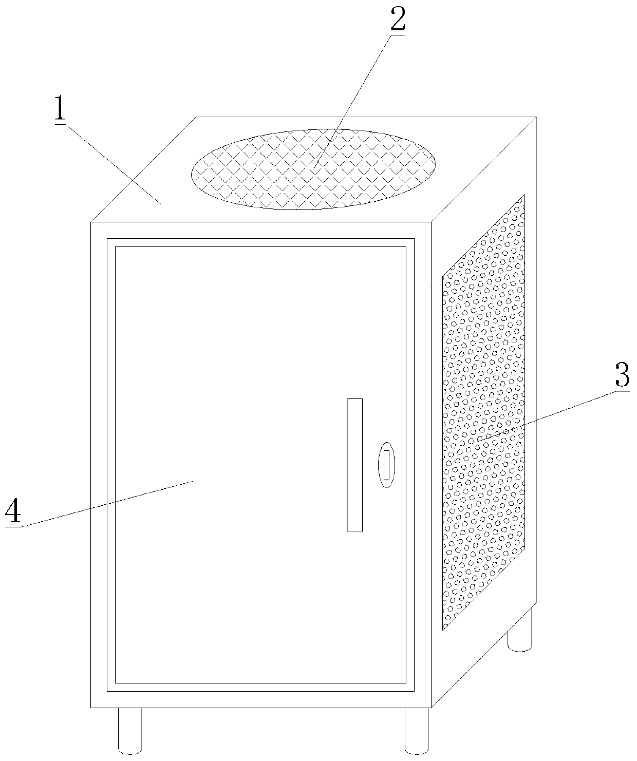 Strong heat dissipation type high-voltage switch cabinet and working method thereof