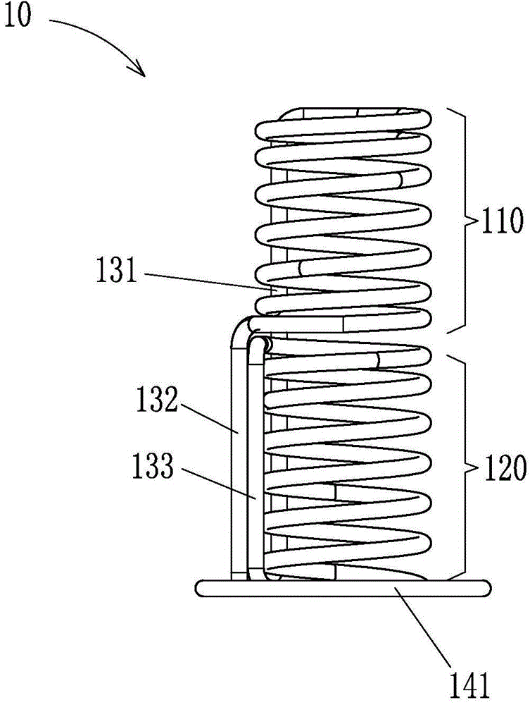 Spring-shaped heat sink and radiator with spring-shaped heat sink