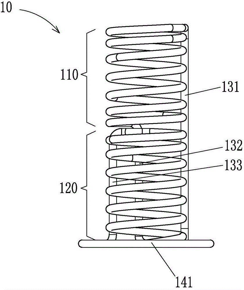 Spring-shaped heat sink and radiator with spring-shaped heat sink