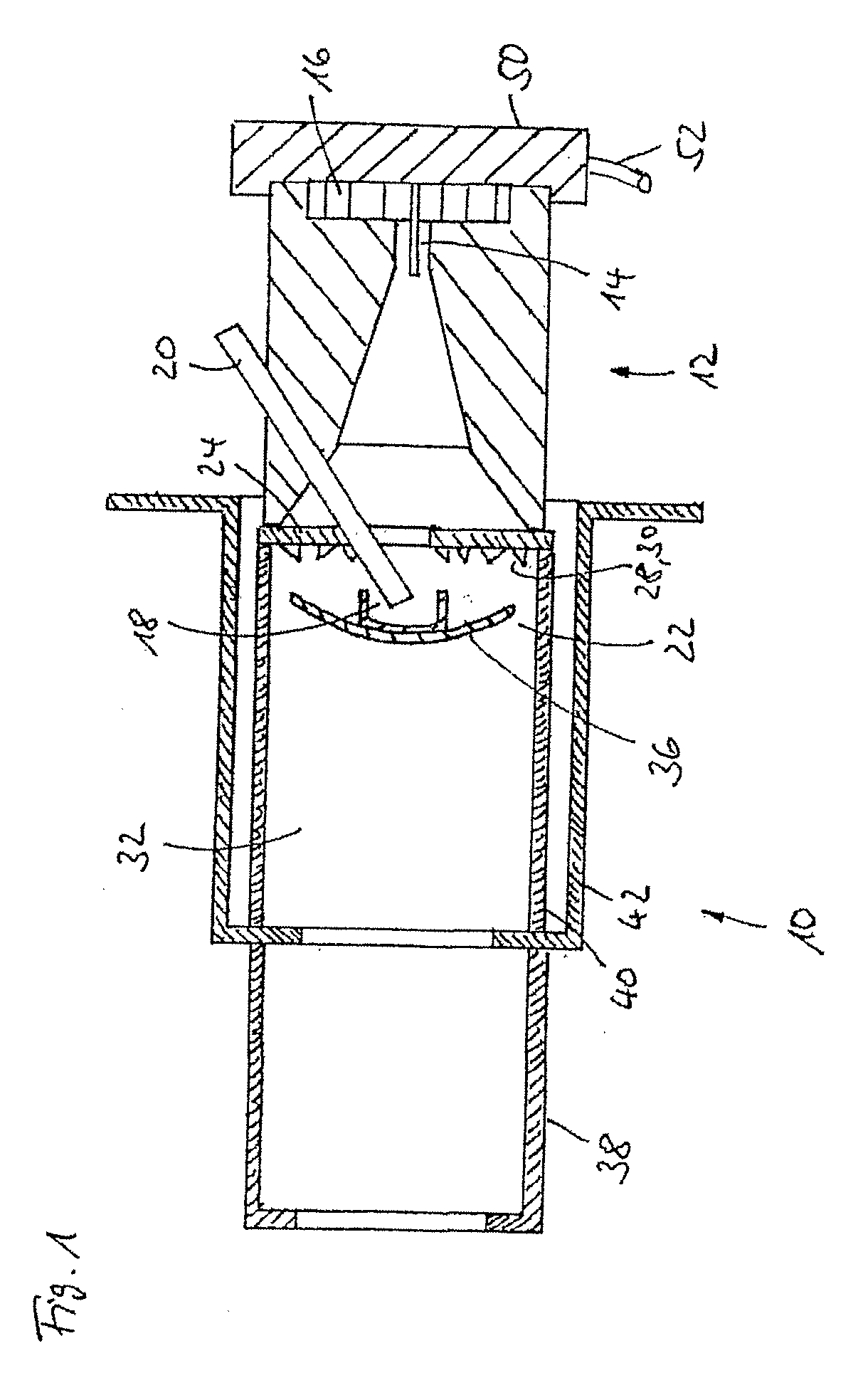 Burner for a heater  with improved fuel supply, improved heat shield and improved baffle plate