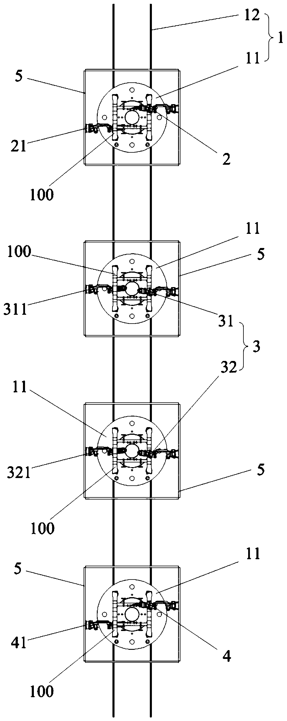 Bullet train bogie framework cleaning equipment