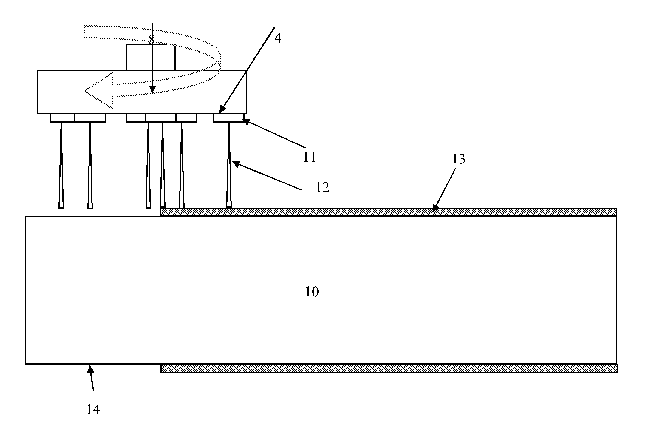 Process for removing a composite coating present on the surface of a gas cartridge