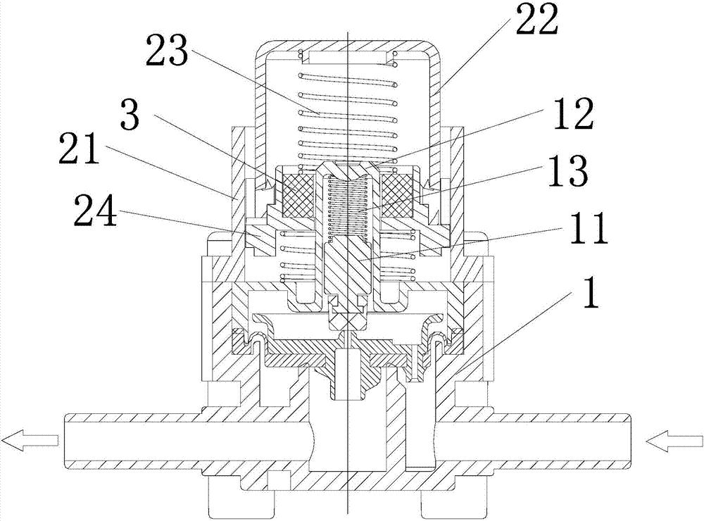 Button magnetic valve