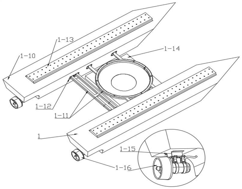 Double-body type unmanned ship for automatically collecting river and lake bottom mud samples