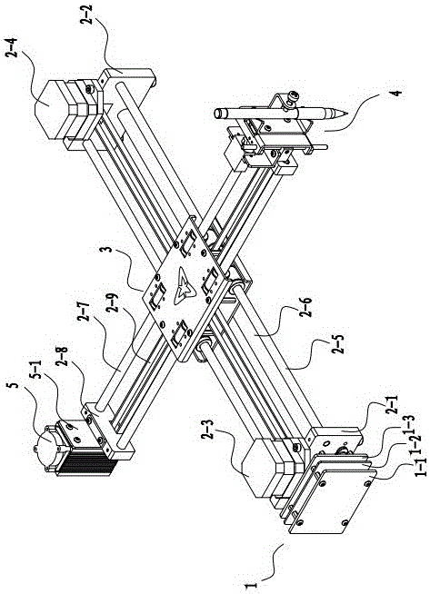 Cross writing and drawing robot