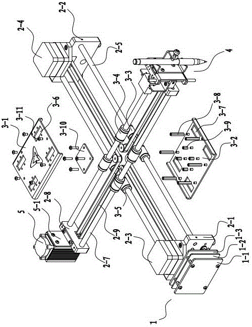 Cross writing and drawing robot