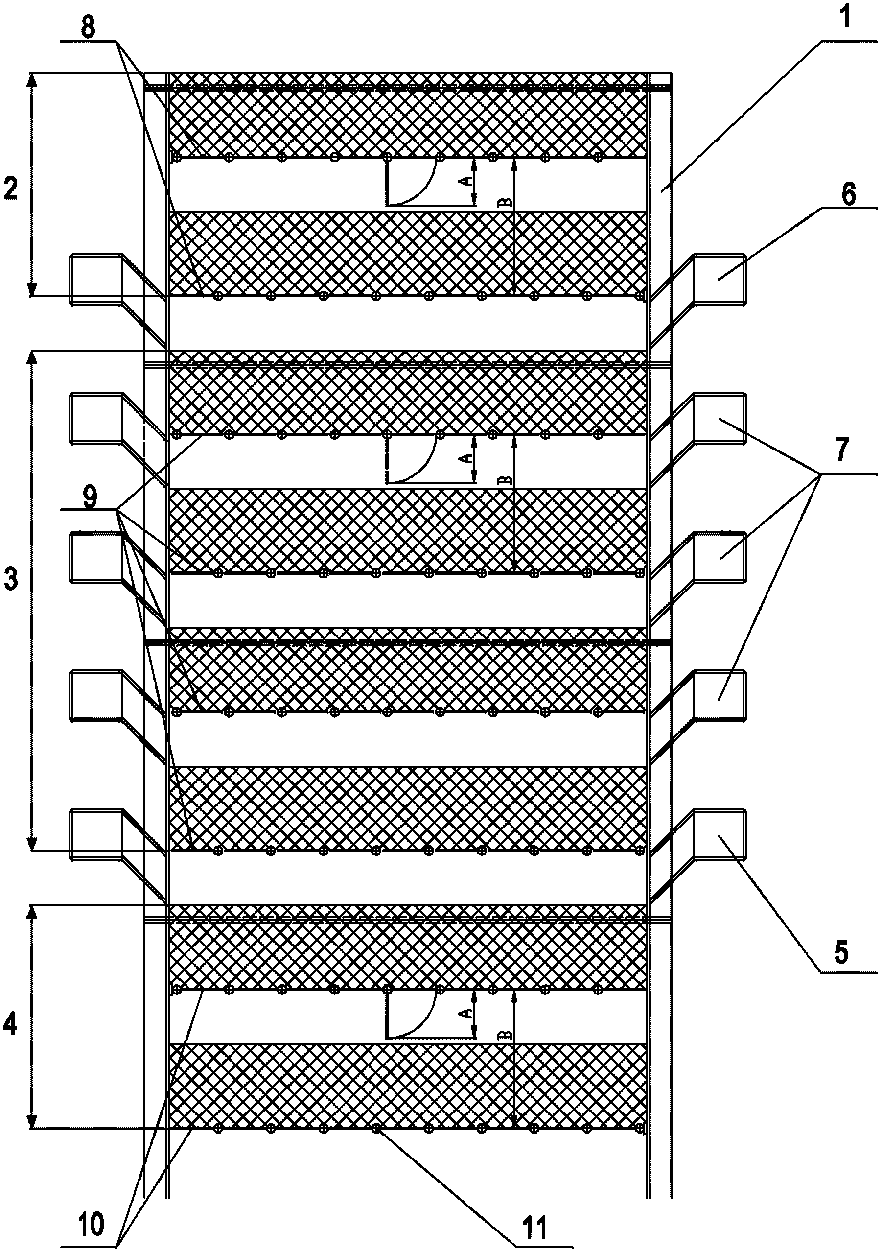 Countercurrent shaft-drawer type drying machine with movable drawer for drying agglomerations with low mechanical strength