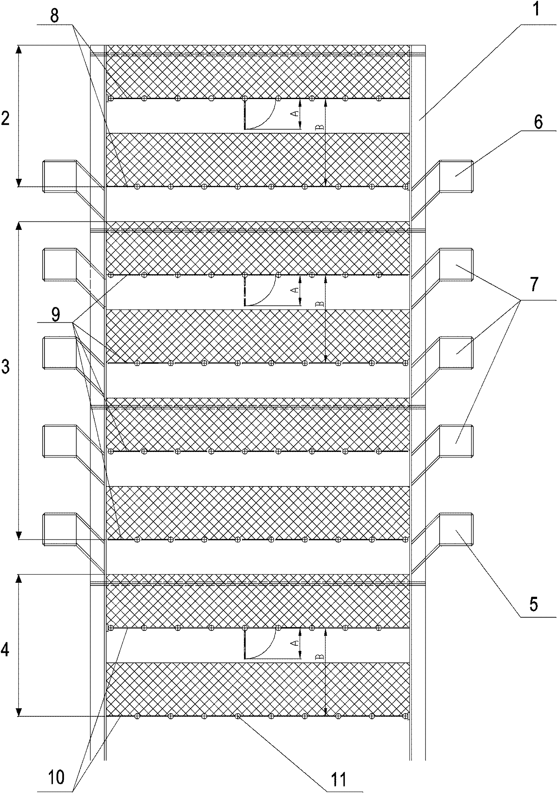 Countercurrent shaft-drawer type drying machine with movable drawer for drying agglomerations with low mechanical strength