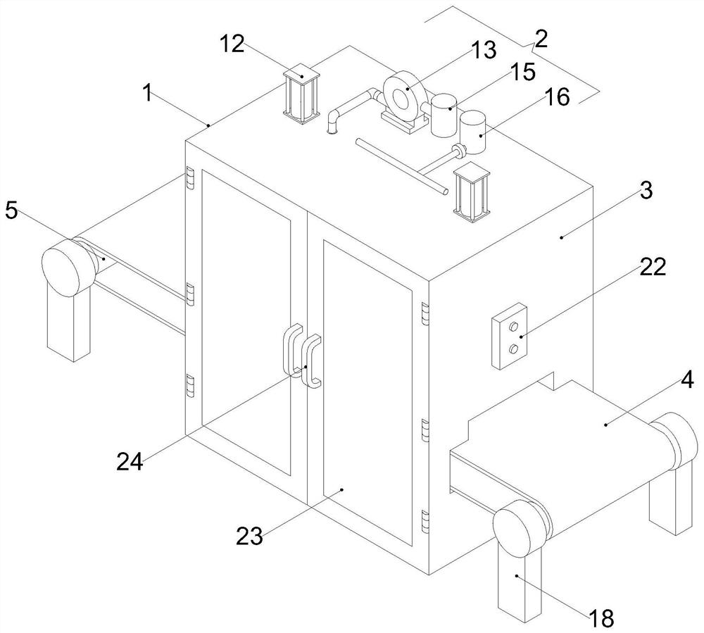 Ceramic tile production equipment facilitating dust removal