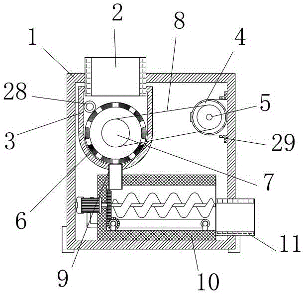 Stirring-type shiny-leaved yellowhorn stir-drying machine