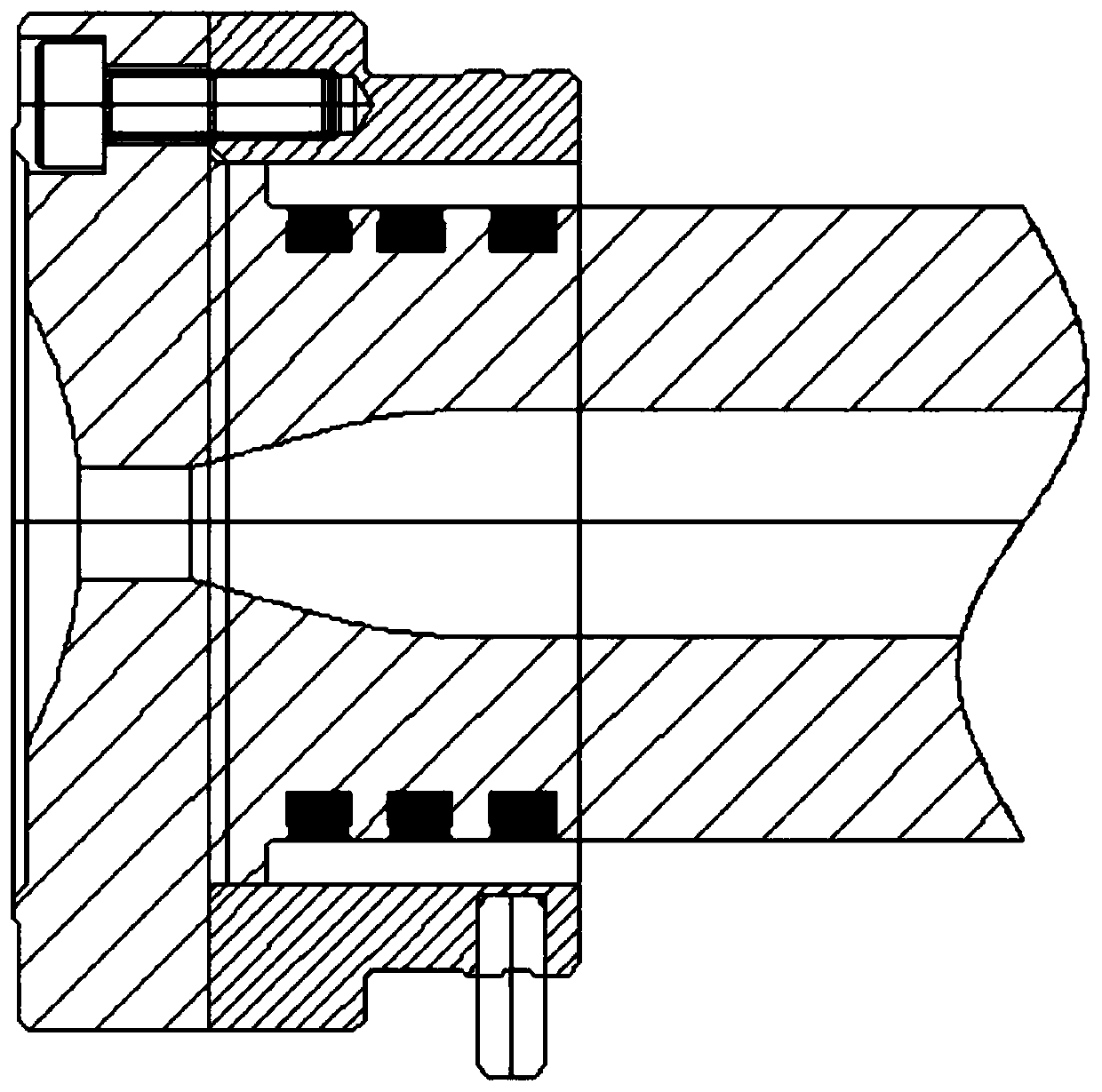 Hot nozzle bush with automatic fixed type spring plunger