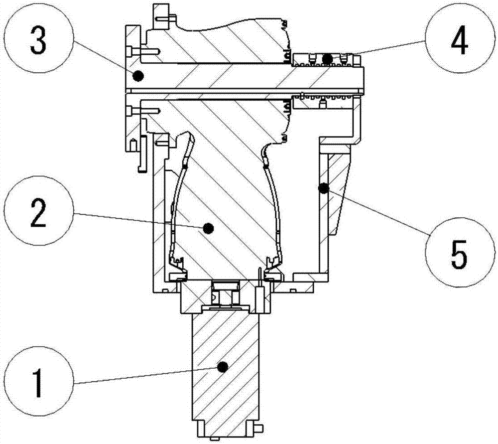 Compact A-axis 360-degree rapid rotary air intake device