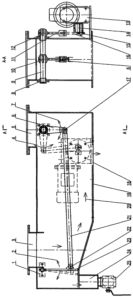 Swing type sealing feeder