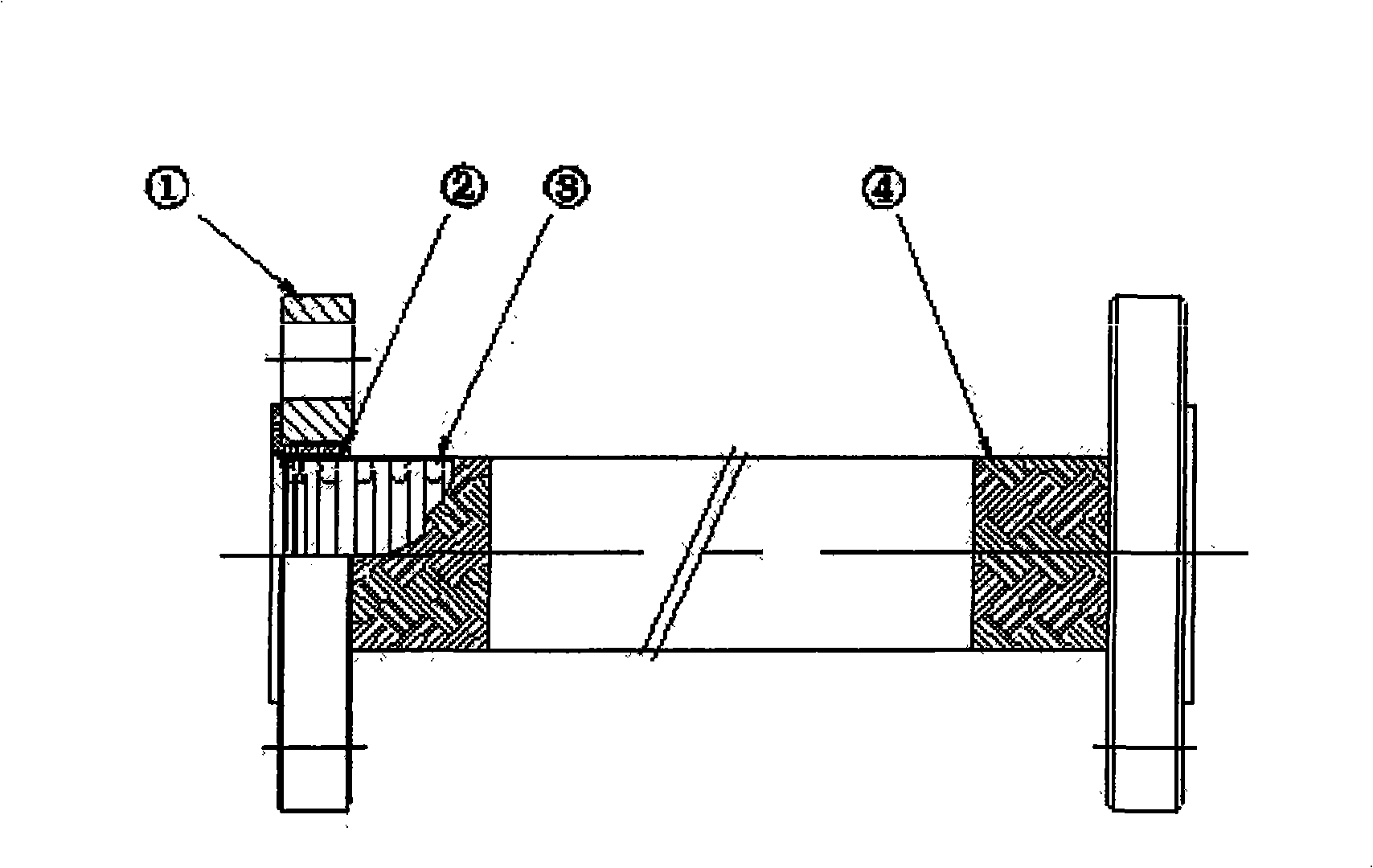 Non-welding flange-connection stainless steel metal flexible pipe and production method