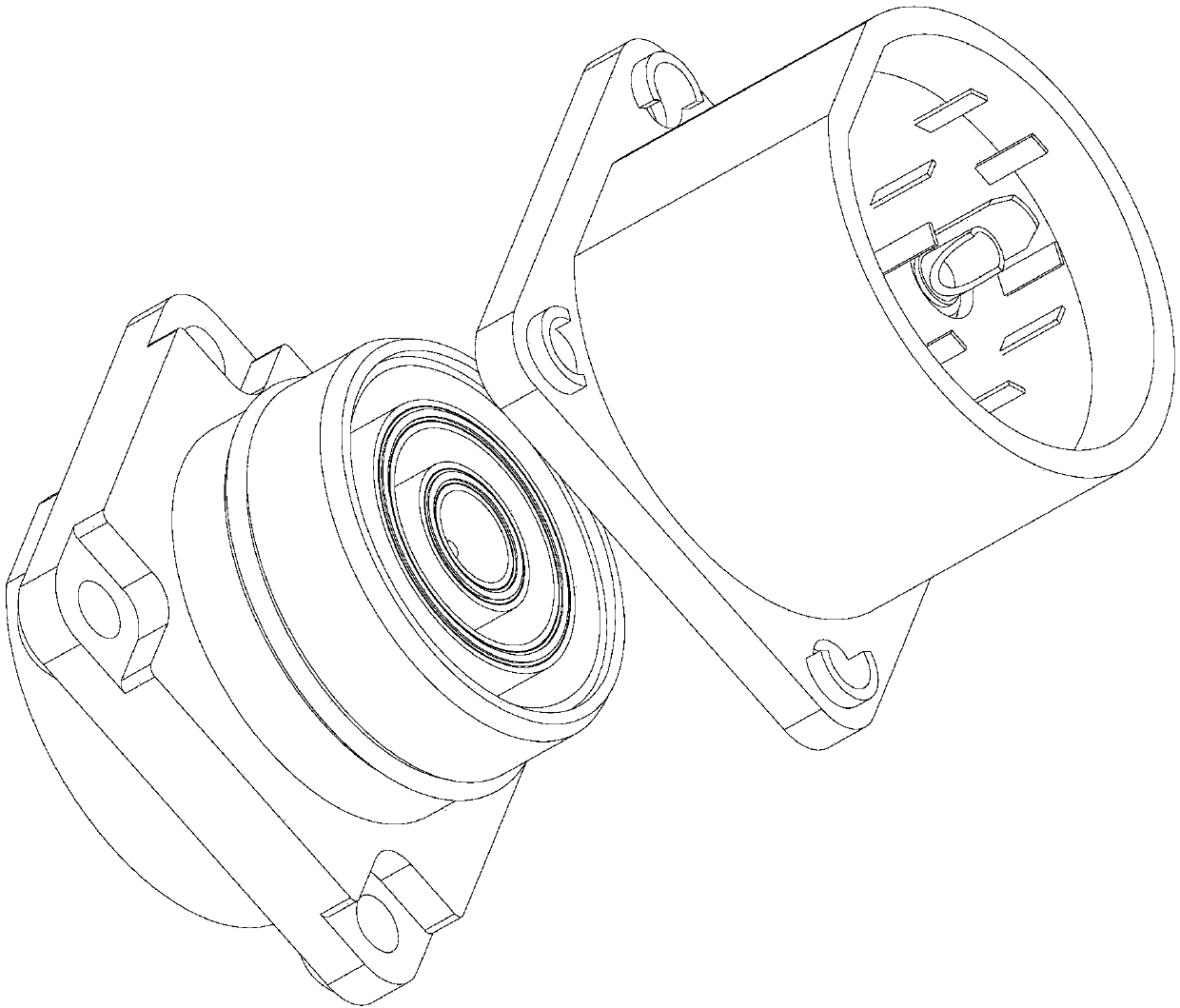 Coaxial 6PIN connector