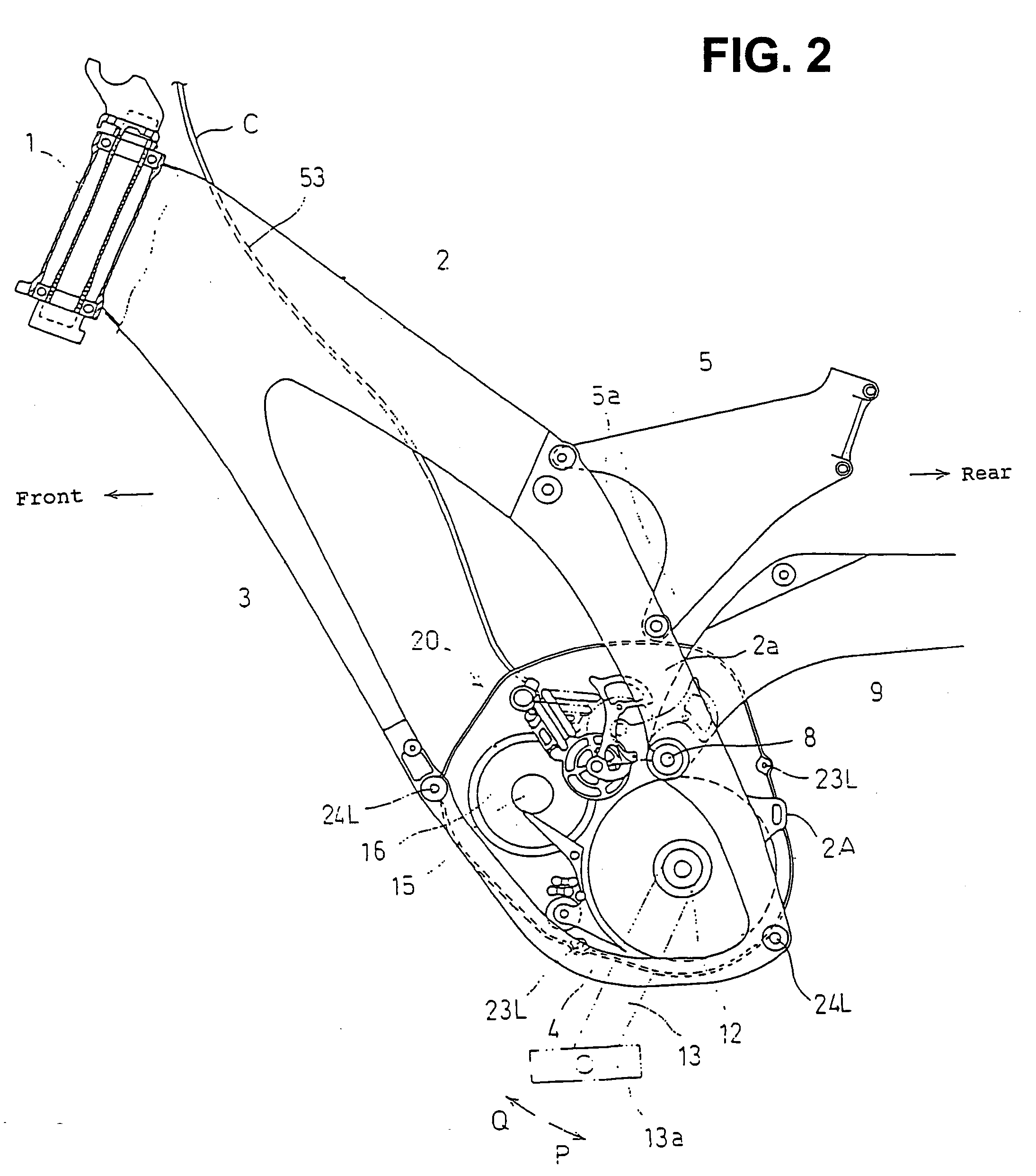 Structure of transmission for bicycle