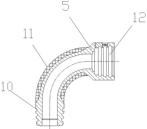 Carbon fiber composite material enhanced ultrahigh pressure movable bend