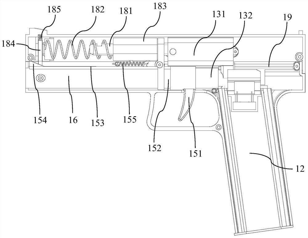 Columnar soft cartridge feeding mechanism and toy gun