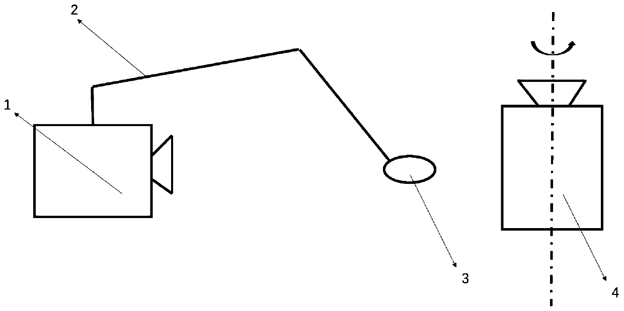 Non-contact racemization identification device and method for spatial non-cooperative target