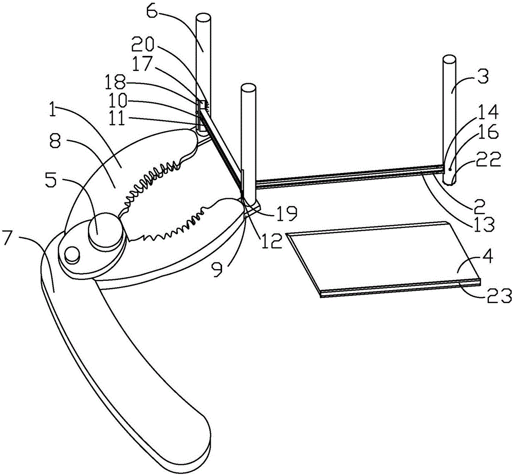 Excision device for infrapatellar fat pads and using method thereof