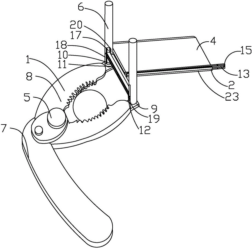 Excision device for infrapatellar fat pads and using method thereof