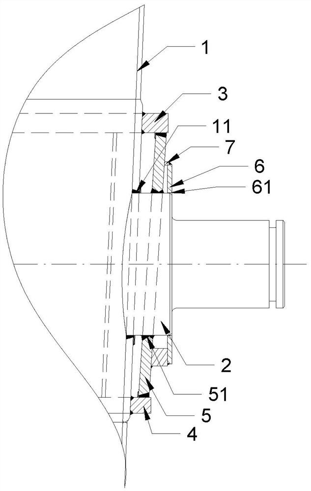 Thin double-layer trunnion box structure